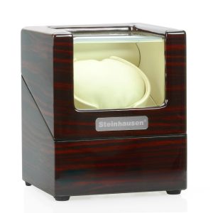 Steinhausen Heritage Single Watch Winder With Ultra Quiet Motor and Multiple Modes - Cherrywood